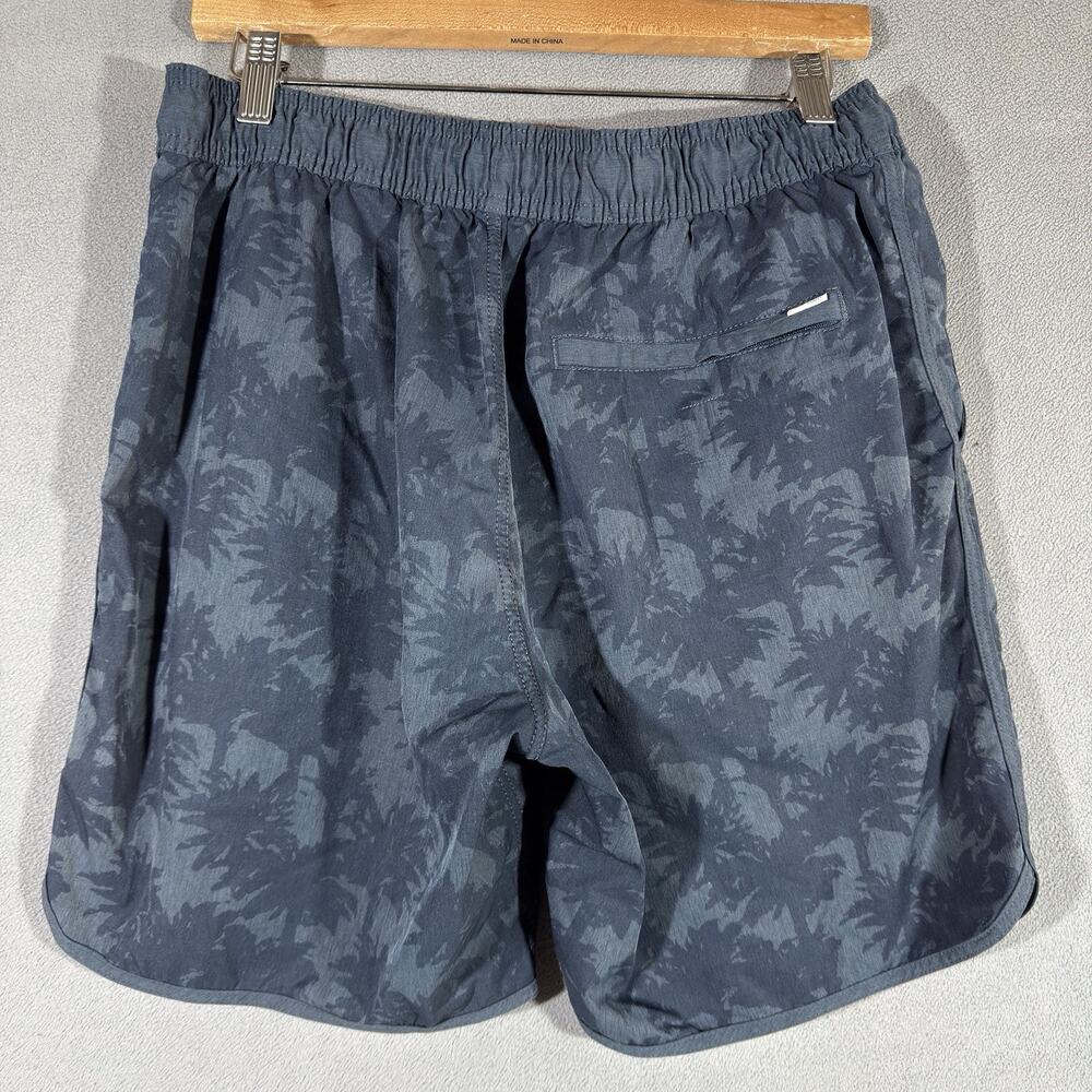 Vuori Banks Shorts Men's M Blue 7" Inseam Palm Trees Unlined Drawstring V330 - Picture 6 of 10